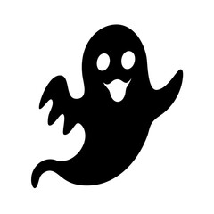 ghost icon, ghost silhouette vector illustration-simple silhouette illustration of ghost, perfect for ghost logos and icons