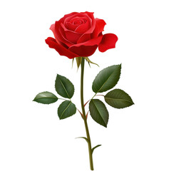 Rose isolated on white background