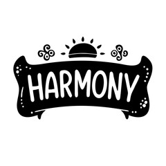 harmony sign icon, harmony sign silhouette vector illustration-simple silhouette illustration of harmony sign, perfect for harmony sign logos and icons