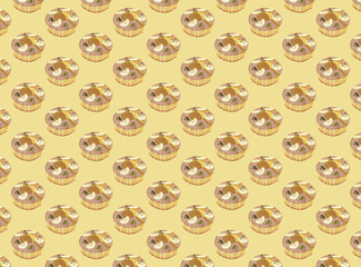 Cupcake Vintage Pattern Design Vector Textile