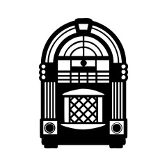 jukebox icon, jukebox silhouette vector illustration-simple silhouette illustration of jukebox, perfect for jukebox logos and icons