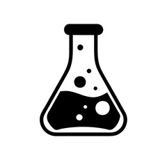 laboratory flask icon, laboratory flask silhouette vector illustration-simple silhouette illustration of laboratory flask, perfect for laboratory flask logos and icons