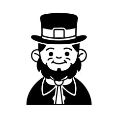 leprechaun icon, leprechaun silhouette vector illustration-simple silhouette illustration of leprechaun, perfect for leprechaun logos and icons