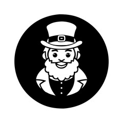 leprechaun icon, leprechaun silhouette vector illustration-simple silhouette illustration of leprechaun, perfect for leprechaun logos and icons