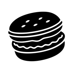 macaron icon, macaron silhouette vector illustration-simple silhouette illustration of macaron, perfect for macaron logos and icons