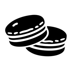 macaron icon, macaron silhouette vector illustration-simple silhouette illustration of macaron, perfect for macaron logos and icons