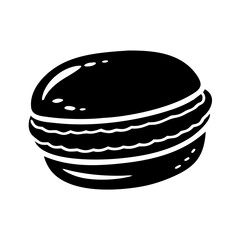 macaron icon, macaron silhouette vector illustration-simple silhouette illustration of macaron, perfect for macaron logos and icons