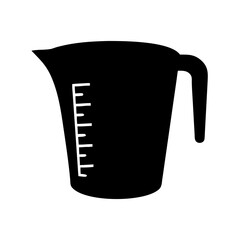 measuring cup icon, measuring cup silhouette vector illustration-simple silhouette illustration of measuring cup, perfect for measuring cup logos and icons