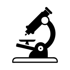 microscope icon, microscope silhouette vector illustration-simple silhouette illustration of microscope, perfect for microscope logos and icons