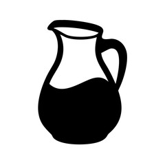 milk jug icon, milk jug silhouette vector illustration-simple silhouette illustration of milk jug, perfect for milk jug logos and icons