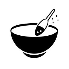 mixing bowl icon, mixing bowl silhouette vector illustration-simple silhouette illustration of mixing bowl, perfect for mixing bowl logos and icons