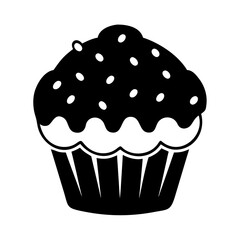 muffin icon, muffin silhouette vector illustration-simple silhouette illustration of muffin, perfect for muffin logos and icons