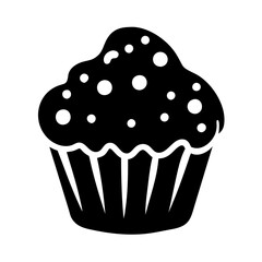 muffin icon, muffin silhouette vector illustration-simple silhouette illustration of muffin, perfect for muffin logos and icons