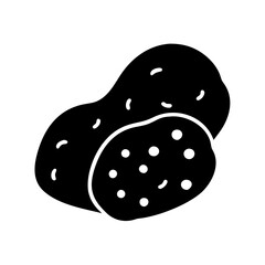 potatoes icon, potatoes silhouette vector illustration-simple silhouette illustration of potatoes, perfect for potatoes logos and icons