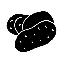 potatoes icon, potatoes silhouette vector illustration-simple silhouette illustration of potatoes, perfect for potatoes logos and icons