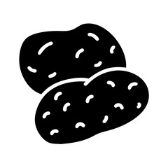 potatoes icon, potatoes silhouette vector illustration-simple silhouette illustration of potatoes, perfect for potatoes logos and icons