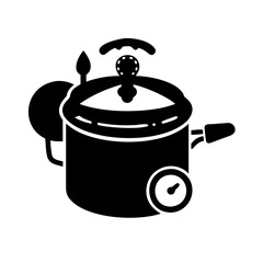 pressure cooker icon, pressure cooker silhouette vector illustration-simple silhouette illustration of pressure cooker, perfect for pressure cooker logos and icons