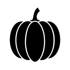 pumpkin icon, pumpkin silhouette vector illustration-simple silhouette illustration of pumpkin, perfect for pumpkin logos and icons