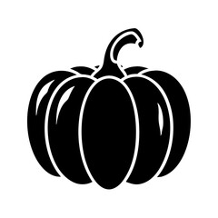 pumpkin icon, pumpkin silhouette vector illustration-simple silhouette illustration of pumpkin, perfect for pumpkin logos and icons