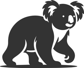 Silhouette of a koala vector animal