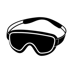 safety goggles icon, safety goggles silhouette vector illustration-simple silhouette illustration of safety goggles, perfect for safety goggles logos and icons