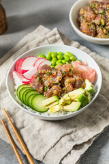 Homemade Hawaiian Tuna Poke Bowl