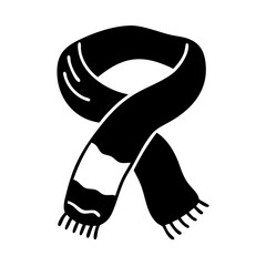 scarf icon, scarf silhouette vector illustration-simple silhouette illustration of scarf, perfect for scarf logos and icons