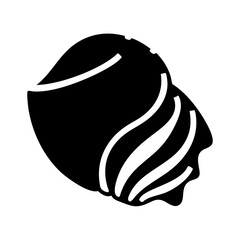 seashell icon, seashell silhouette vector illustration-simple silhouette illustration of seashell, perfect for seashell logos and icons