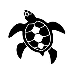 sea turtle icon, sea turtle silhouette vector illustration-simple silhouette illustration of sea turtle, perfect for sea turtle logos and icons