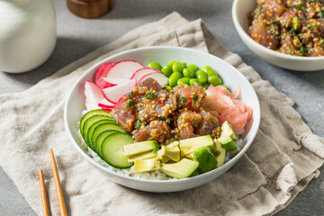 Homemade Hawaiian Tuna Poke Bowl