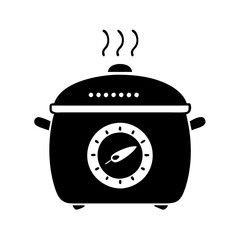 slow cooker icon, slow cooker silhouette vector illustration-simple silhouette illustration of slow cooker, perfect for slow cooker logos and icons