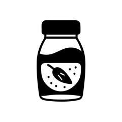 spice jar icon, spice jar silhouette vector illustration-simple silhouette illustration of spice jar, perfect for spice jar logos and icons