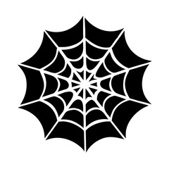 spider web icon, spider web silhouette vector illustration-simple silhouette illustration of spider web, perfect for spider web logos and icons