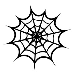 spider web icon, spider web silhouette vector illustration-simple silhouette illustration of spider web, perfect for spider web logos and icons