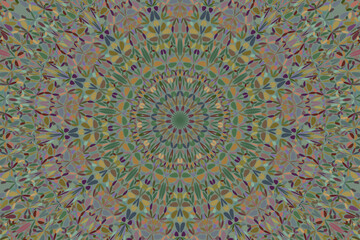 Abstract geometrical radial pattern landing page background - hypnotic colorful vector graphic design