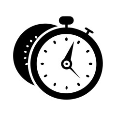 Obraz premium timer icon, timer silhouette vector illustration-simple silhouette illustration of timer, perfect for timer logos and icons