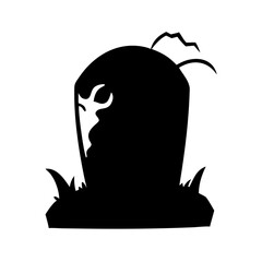 tombstone icon, tombstone silhouette vector illustration-simple silhouette illustration of tombstone, perfect for tombstone logos and icons