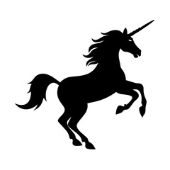 unicorn icon, unicorn silhouette vector illustration-simple silhouette illustration of unicorn, perfect for unicorn logos and icons