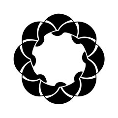 unity circle icon, unity circle silhouette vector illustration-simple silhouette illustration of unity circle, perfect for unity circle logos and icons