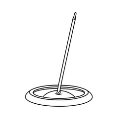 Swivel Floor Mop Cleaning Equipment Minimalist Line Art Illustration Design