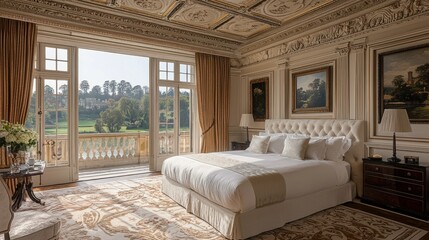 Luxurious Bedroom with Panoramic View