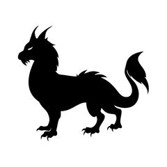 Fototapeta premium basilisk icon, basilisk silhouette vector illustration-simple silhouette illustration of basilisk, perfect for basilisk logos and icons