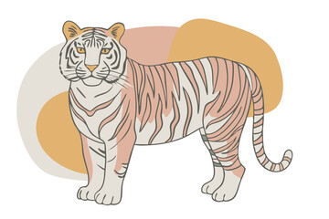 Obraz premium tiger vector illustration