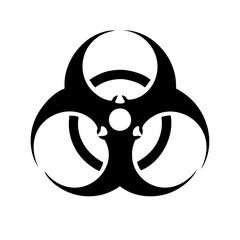 biohazard symbol icon, biohazard symbol silhouette vector illustration-simple silhouette illustration of biohazard symbol, perfect for biohazard symbol logos and icons