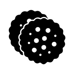 biscuit icon, biscuit silhouette vector illustration-simple silhouette illustration of biscuit, perfect for biscuit logos and icons