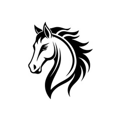 Horse Head Illustration Symbol Modern Logo Vector Design