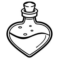 Magical Love Potion Outline Design