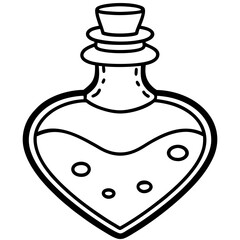 Magical Love Potion Outline Design