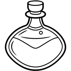 Magical Love Potion Outline Design