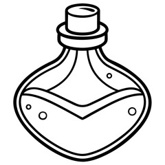Magical Love Potion Outline Design